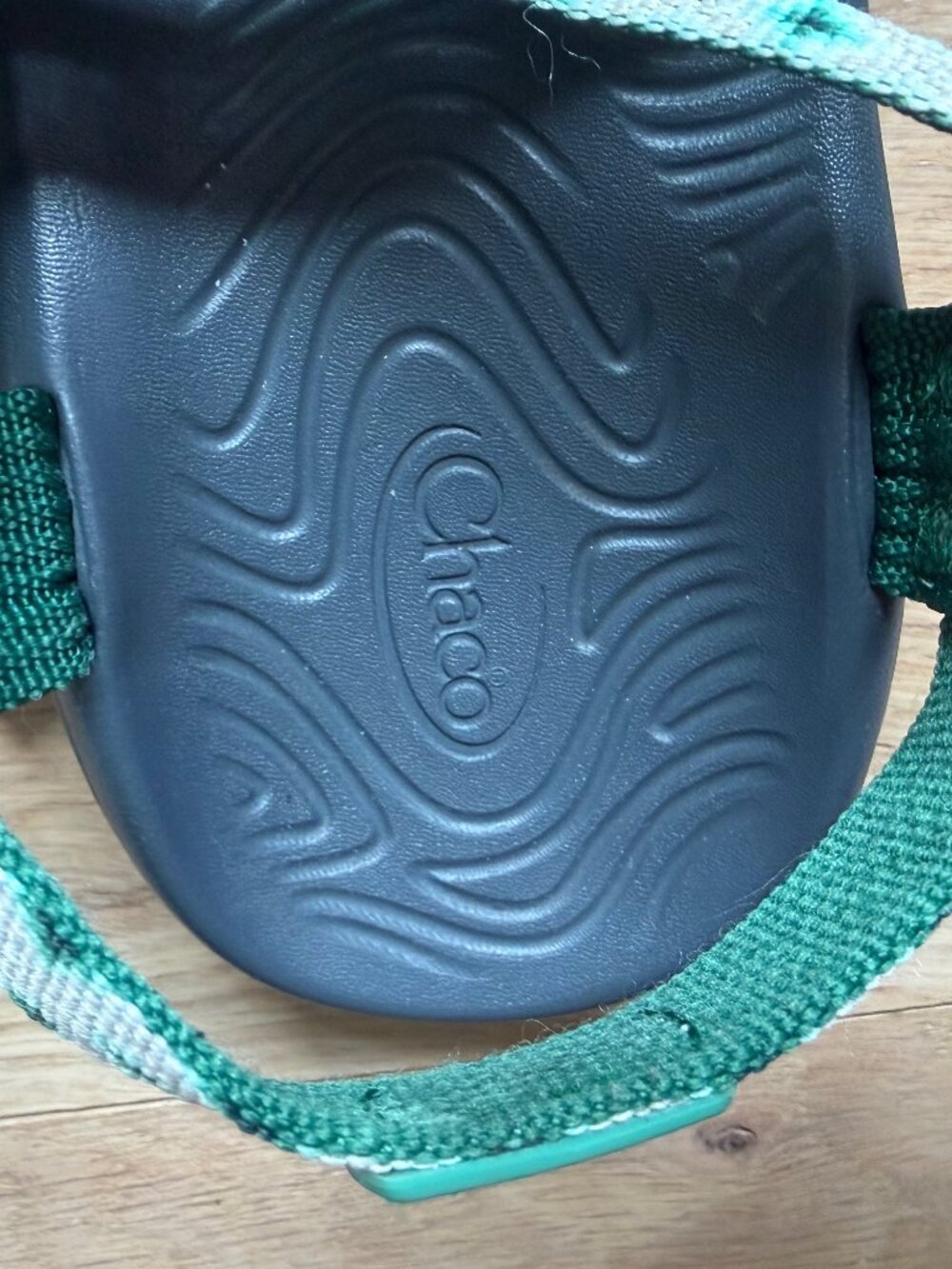 Chaco ZX/2 Sandals Green Strappy Toe Loop Size 9 Women Like New - Picture 4 of 8
